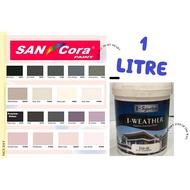 1LITER SANCORA I-WEATHER FOR EXTERIOR / WEATHER PAINT / CAT AIR LUAR