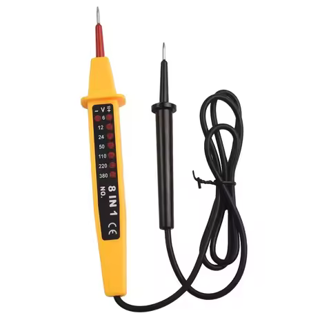 8 In1 Voltage Tester Voltage Tester Material Metal Plastic 110 - 220 - 380VAC Frequency Range 6-12 -