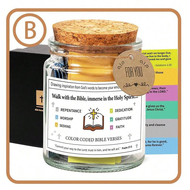 Christian Cards Jar Colorful Bible Verses Jar Handmade Christian Colorful Bible Glass Jar,Scripture