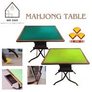 MJ822T-W Wooden-Edge Foldable Mahjong Table - 3V