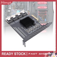 henye Zyyini 4 Port PCIE to MINI SAS Expansion Card  PCI Express SFF 8087 Adapter 3.0 X4 Hub Control