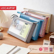 Locaupin Document Folder l Waterproof A4 File  Pouch for Office & School Use l File Bags l Morandi C