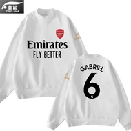 Customizable Arsenal Gunners Ødegaard Fan Hoodie Football Theme Round Neck Shirt Men and Women Same 