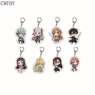 Fashion Anime Sword Art Online Keychain Kirito Asuna Yuuki Asuna Asada Shino Q Version Arcylic