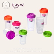 450ml LAVA Shaker / Juice Bottle Vitamilk Jus Juice Milk Tea Black Hitam Tutup / Cap Water Pet Botol SKR276「LAVA摇瓶」