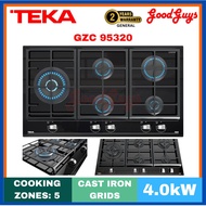 TEKA GZC 95320 Gas Hob , 90cm Glass Hob with 5 Burner & Exact Flame