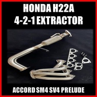 Honda H22A Accord SM4 SV4 Prelude Megan Racing 421 Extractor Header
