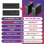 迷你主機12代迷你主機微型電腦辦公N100小主機軟路由雙網口主機N305小電腦