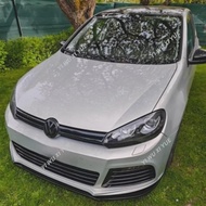 For Volkswagen Golf MK6 R R20 2008-2013 Front Bumper Lip Spoiler Splitter Body Kit Tuning Glossy Bla