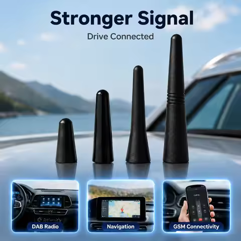 Short Car Antenna Mast 3/5/6.5/9cm Universal Signal Booster for DAB Digital TV Radio Navigation GSM 
