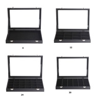 CH Contemporary Black PU Leather Jewelry Storage Box Earring Necklace Storage Case