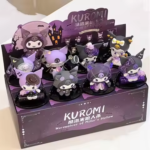 SANRIO KUROMI WEREWOLF SERIES BLIND BOX TIDE PLAY WEREWOLF PLEASE OPEN YOUR EYES KUROMI DESKTOP ORNA
