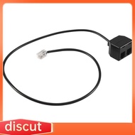 [Concessional L]RJ9 4P4C Male To Dual Female Ports Connector Telephone Adapter Cable Wire Telephone 