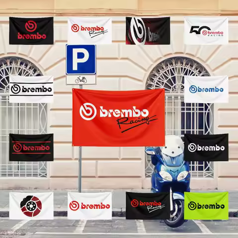 B-Br-em-bo Auto Parts Flag For fade resistant Garage Repair Shop stadium match Auto Shop pennant