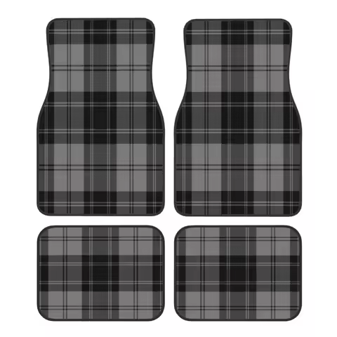 4pcs, Black And White Checkered Car Floor Mats - Water-Absorbent, Non-Slip - Suitable For Cars, Vans