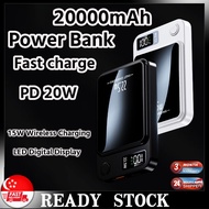 【SG STOCK】20000mAh Magnetic Power Bank Super Fast Charging Wireless Power Bank Portable Battery Mini Powerbank 充电宝