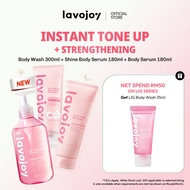 [Bundle 2 in 1] lavojoy Skin Brightening Let It Glow Bundles Body Wash + Body Serums 2in1 3in1 Body 