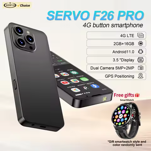 Free Smartwatch! SERVO F26 PRO 4G Smartphone Android11.0 System Google Play 2GB+16GB WiFi 3.5" Touch
