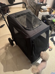黑色大型寵物手推車 狗車