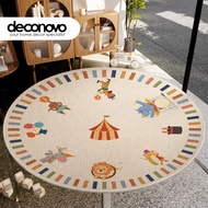 Round Kids Play Rug Nursery Area Rug Extra Large Soft Crawling Play Mat Kids Round Rug for Children 