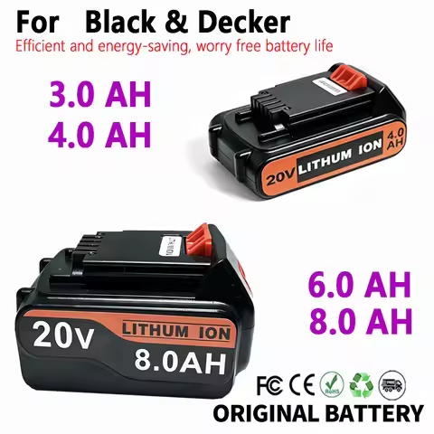 8000mAh Battery For Black&Decker LBXR20 20V Replacement Battery Lithium LBX20 LB20 LB2X4020-OPE BL20