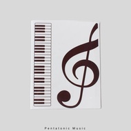 White Keyboard Clear Holder Map Score File Holder Paper Trinkets Pentatonic Music