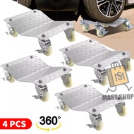 4 Pcs Steel Car Tire Trolley 360 Rotatable With 4 Casters Car Moving Dolly Heavy Duty Vehicle Positi
