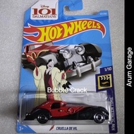HW HOT WHEELS CRUELLA DE VIL. CARD SCREEN TIMEHW. DISNEY 101 DALMATIANS