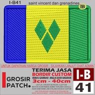 FL-141 I-B41 SAINT VINCENT AND GRENADINES FLAG LOGO EMBROIDERY PATCH/ FLAG