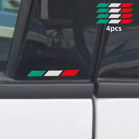 4Pcs Car Body Sticker for Fiat Abarth 500 500X 500e 500L Punto Bravo Argo Tipo Panda Italy Flag Car 