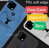 Case Oppo A15 Deer Emboidery Cover Silikon Casing Soft Case Handphone