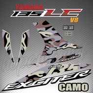 STRIPE MOTOR YAMAHA LC135 V8 FI CAMO (13) CUSTOM BODY STICKER ( READY STOCK )