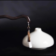 WHX-New Chinese Hairpin Trapezoidal Shell Hairpin Ebony Hairpin Retro Hairpin Chinese Style Hairpin 