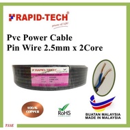 2.5mm x 2 Core Pin PVC Insulated PVC Twin Flat Wire /Pin Wire Pure Copper