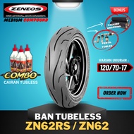. ZENEOS ZN62RS TIRES ZN62/ Ring 17 120/70-17 ZENEOS TUBELESS TIRES Ring 17 MOTORCYCLE TIRES Ring 17