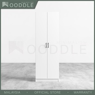 Wooddle Wardrobe 2 Door Wardrobe / White Wardrobe / Almari baju 2 pintu / Almari Baju Kayu / Almari 