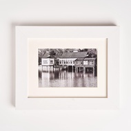 Minimalist White Wooden Photo Frame - 5R Matboard Photo Frame