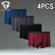 EAGLADE 4PCS Boxer Lelaki Cotton 100% Brief for Mens Underwear Man Stretchable Breathable A300 in Ro