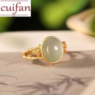 Gold ring pawnable 18k Natural Hotan Jade Oval Protein Carnation Festival Ring cebuana lhuillier jew