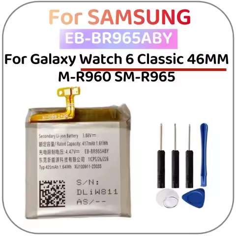 New Hight Quality Battery EB-BR965ABY For Galaxy Watch 6 Classic 46MM SM-R965 R960 Batteria + Free T