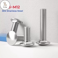 DC 304 Stainless Steel Round Head Square Neck Screw M3 M4 M6 M8 M10 M12 Carriage Bolt