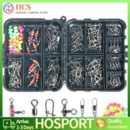 【HCS】140pcs ตกปลา swivel snaps ชุดอุปกรณ์ตกปลาชุดการตกปลาชุดสำหรับการตกปลาทะเลตกปลาและอุปกรณ์ตกปลา