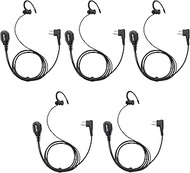 Karier 2 Pin Walkie Talkie Headset Earpiece with PTT Mic and Silica Gel Earloops for Motorola CLS141