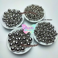 (20 Grams) Flash Chrome Beads / Chrome Flash Beads / Bracelet Beads / Round Beads 8mm 10mm 12mm 14mm
