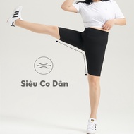 Quần Legging Lửng Bigsize Cạp Cao Che Bụng - Size Tới 130Kg - Su Đúc Siêu Dãn - Mã N46
