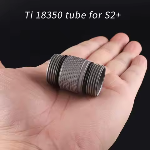 Titanium 18350 Short Tube for Convoy S2 Plus Flashlight Rectangular Thread