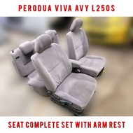 Perodua Viva Mira Avy L250S RS Seat With Armrest Complete Set ( Grey ) / Car Cushion / Kusyen Kerusi