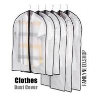 FMN Plastic Clear Dust-proof Clothes Cover Suit/Dress Garment Beg plastik cover baju