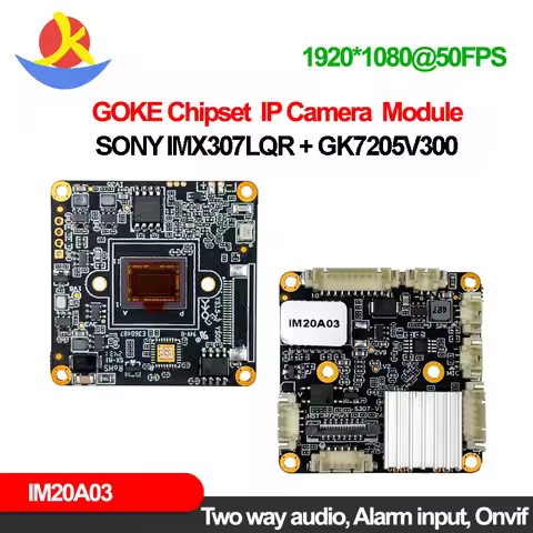 2Mp Ip Camera Board Sony Imx307 Gk7205V300 Webcam Black Light Illumination 1920*1080P 50Fps Tuya P2P