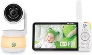 LeapFrog LF925HD 1080p WiFi Remote Access Baby Monitor, 360 Pan &amp; Tilt Camera, 8X Zoom, 5 720p HD Display, Color Night Light, Color Night Vision, Two-Way Intercom, Smart Sensors
